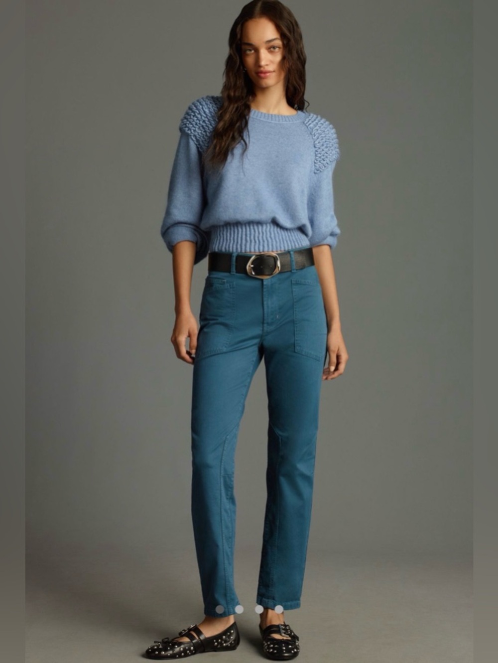 💜Pilcro The Wanderer Mid-Rise Relaxed-Leg Pants